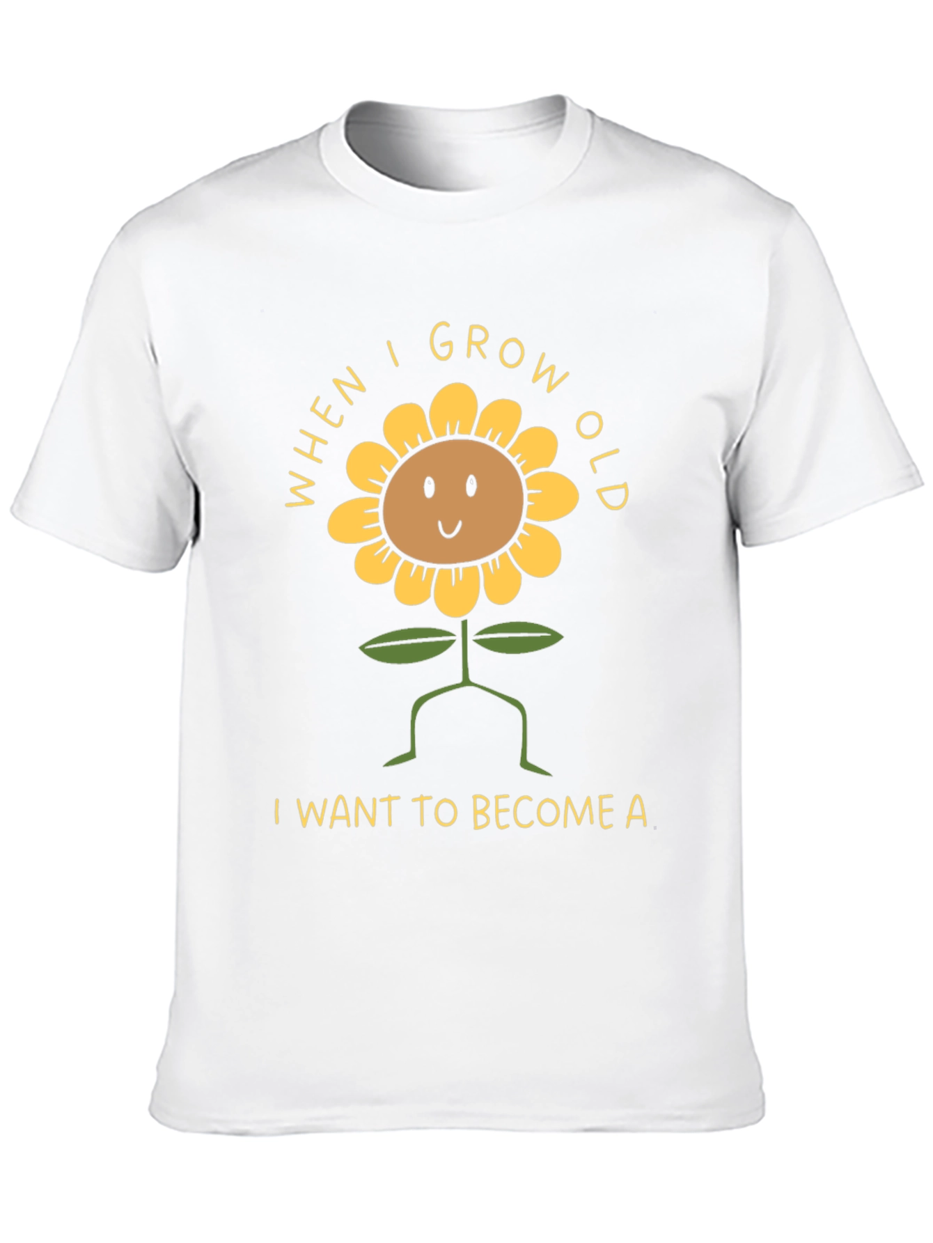 Sunflower Graphic Tee - When I Grow Old T-Shirt