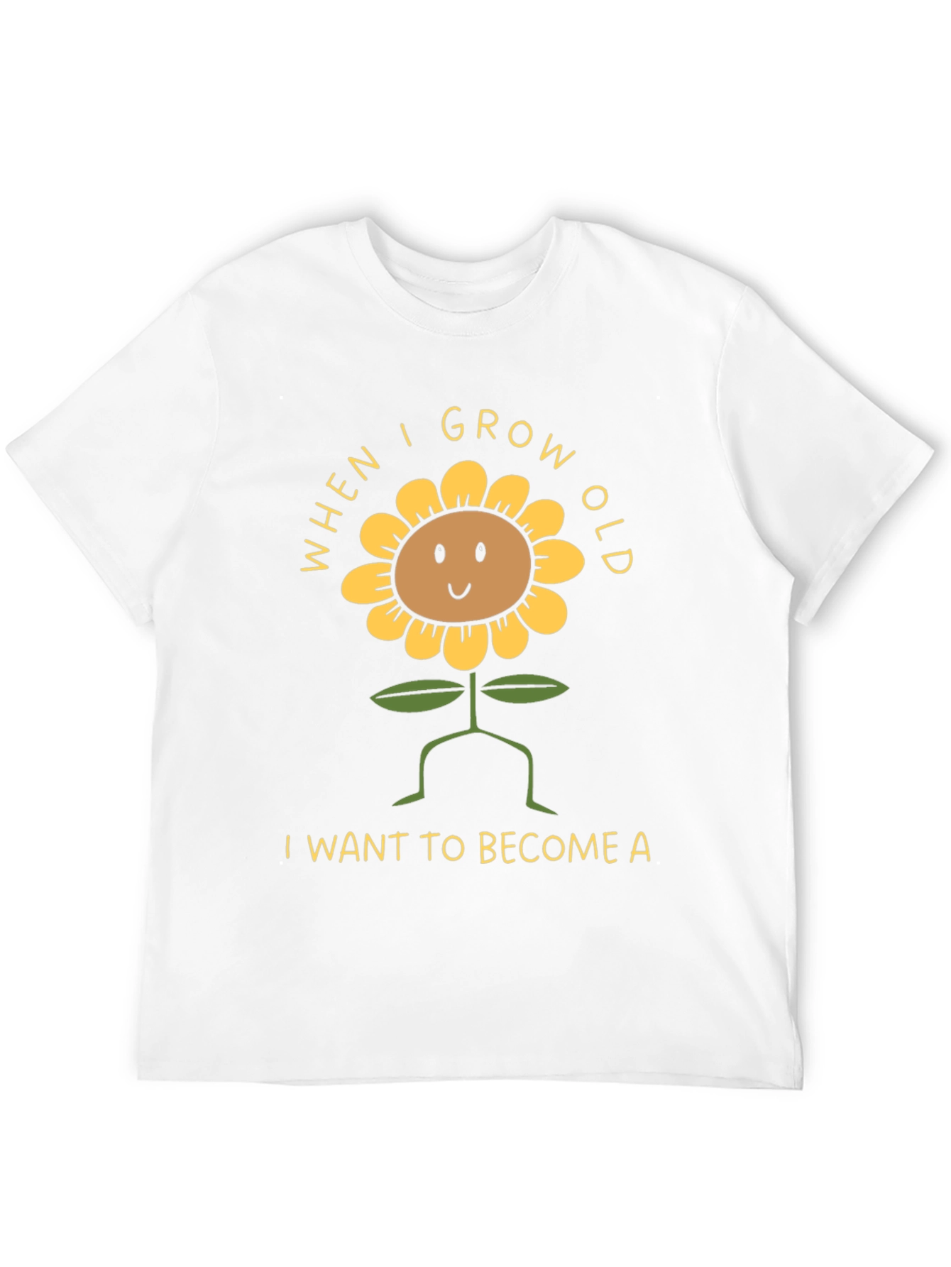 Sunflower Graphic Tee - When I Grow Old T-Shirt