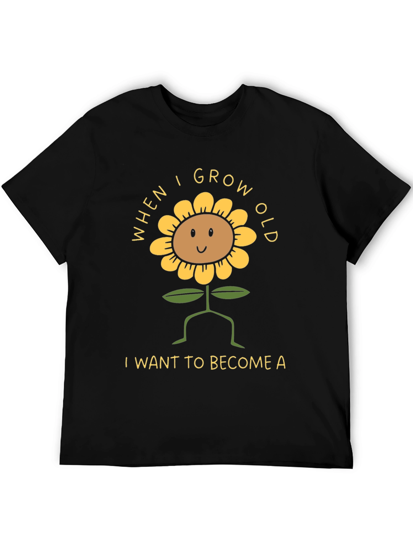 Sunflower Graphic Tee - When I Grow Old T-Shirt