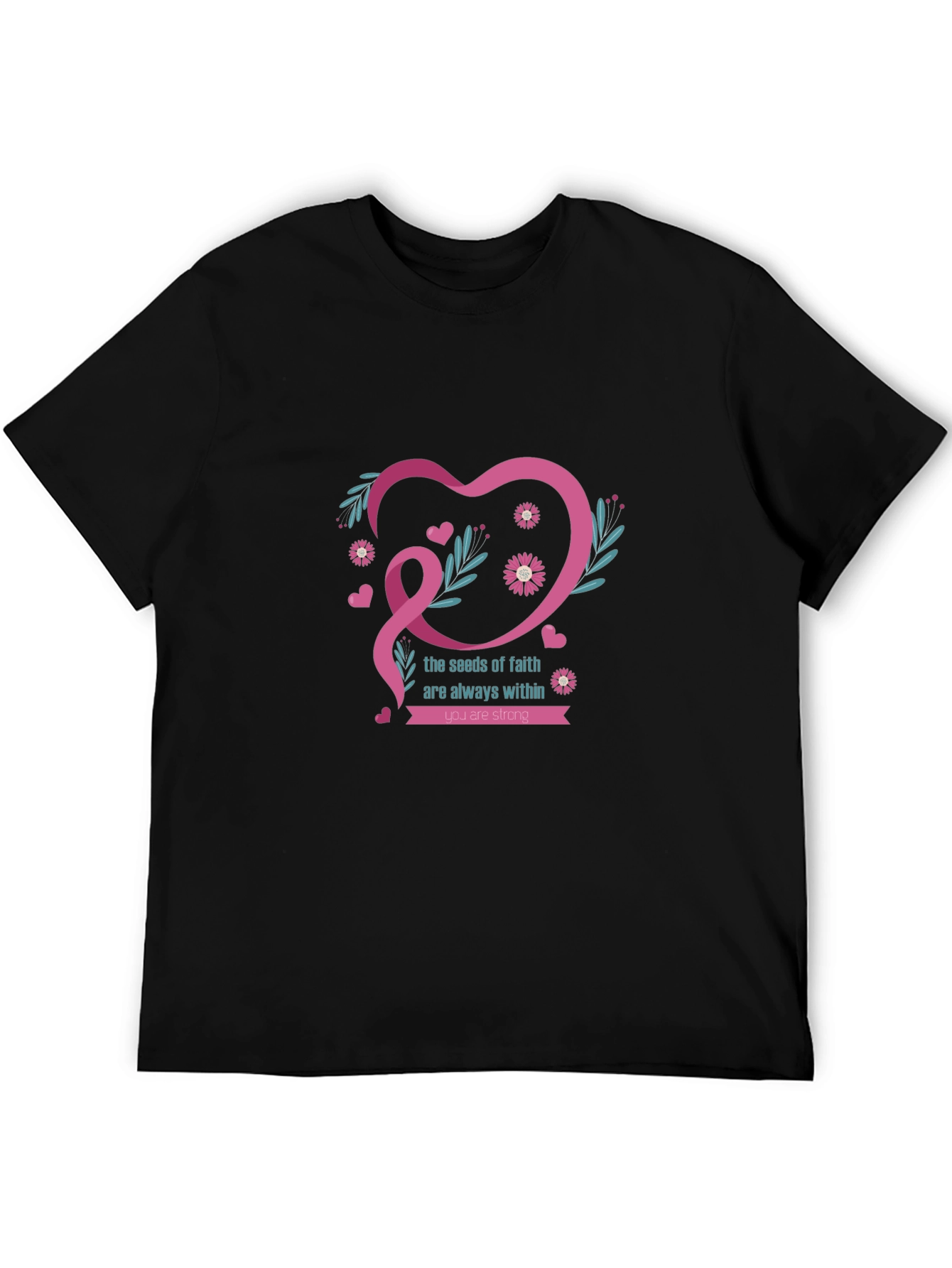 Seeds of Faith Black T-Shirt - Inspirational Graphic Tee