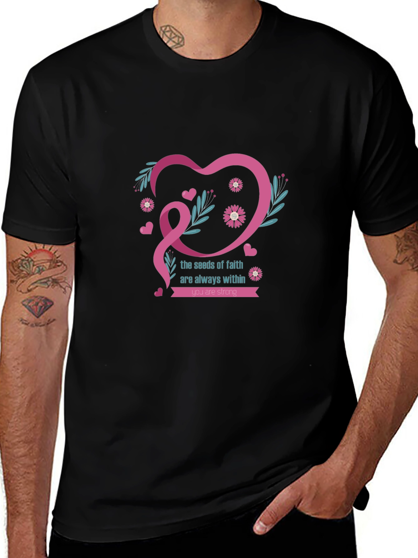 Seeds of Faith Black T-Shirt - Inspirational Graphic Tee