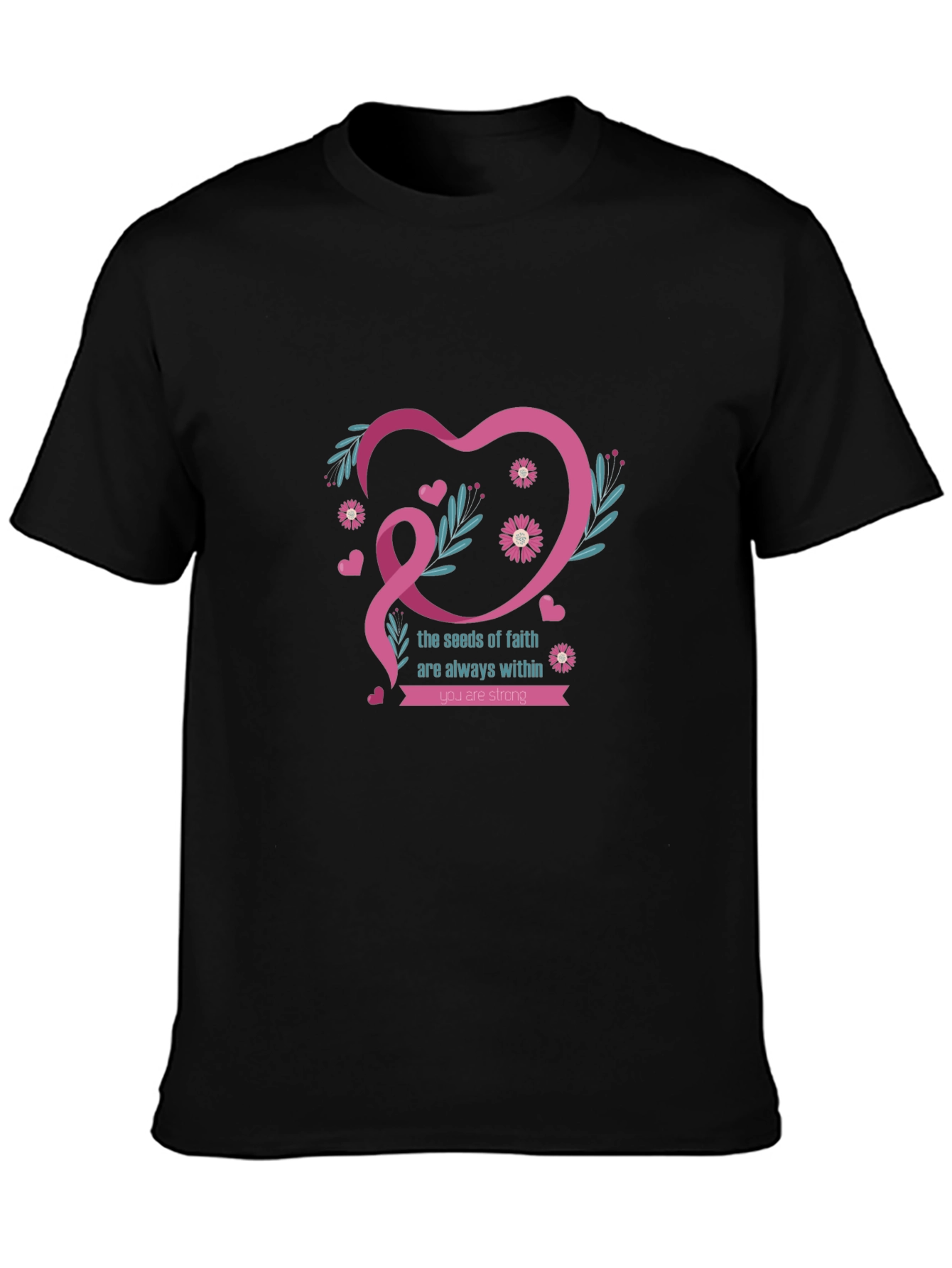 Seeds of Faith Black T-Shirt - Inspirational Graphic Tee