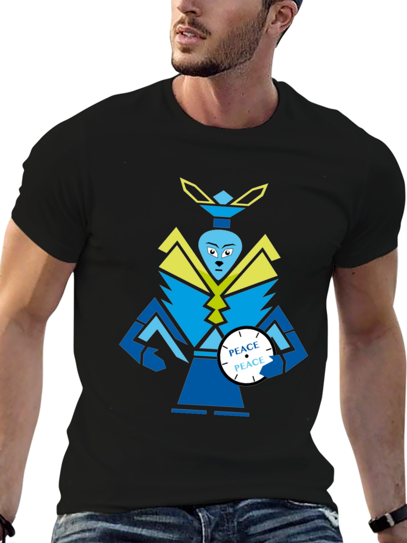 Peace Robot Graphic Tee - Unique Design
