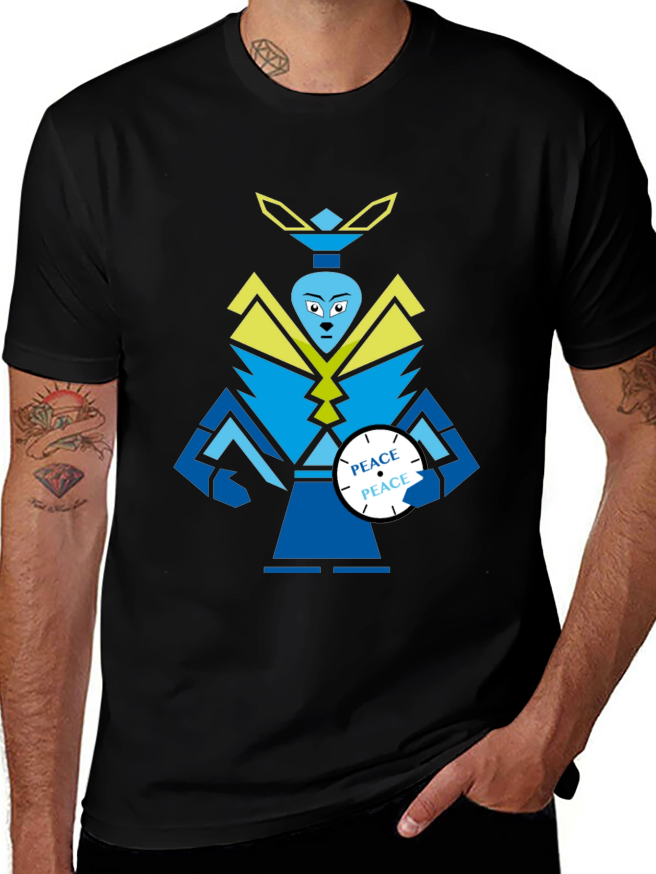 Peace Robot Graphic Tee - Unique Design