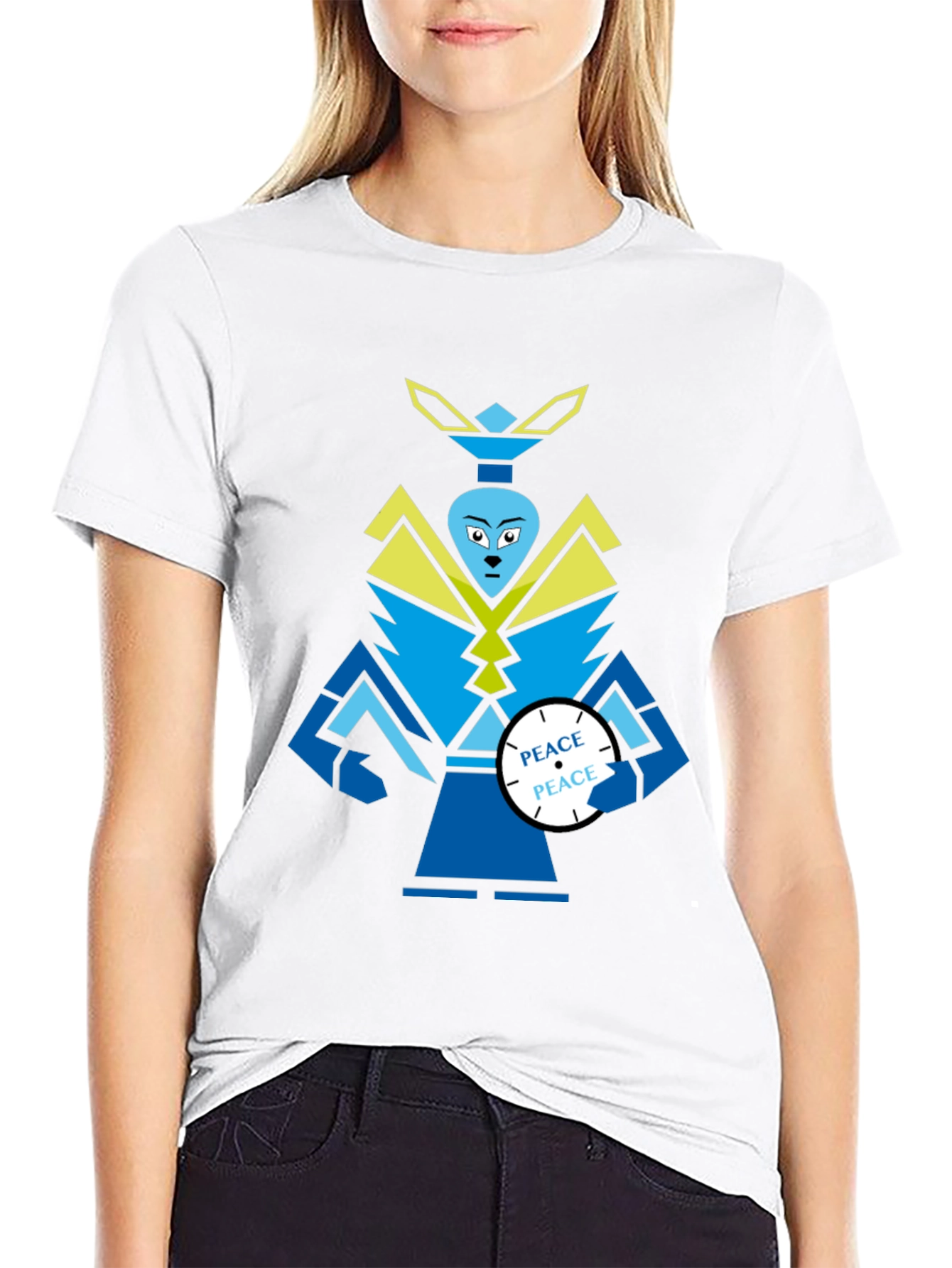 Peace Robot Graphic Tee - Unique Design