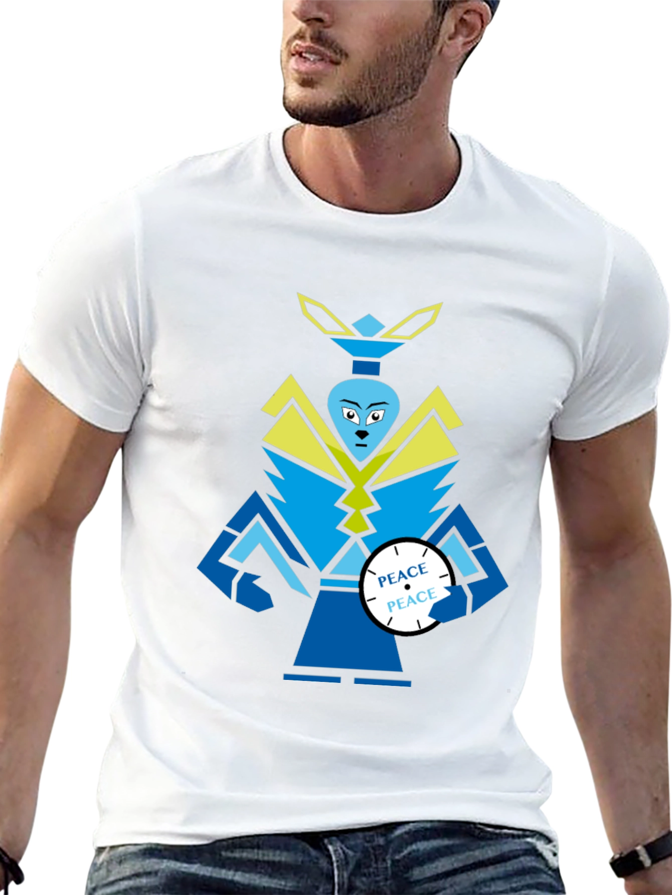 Peace Robot Graphic Tee - Unique Design