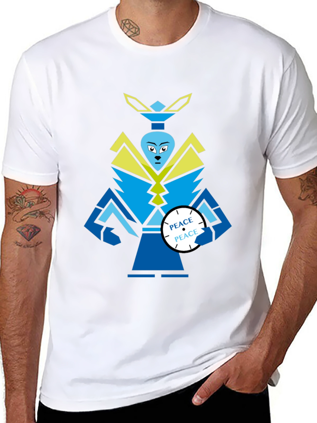 Peace Robot Graphic Tee - Unique Design
