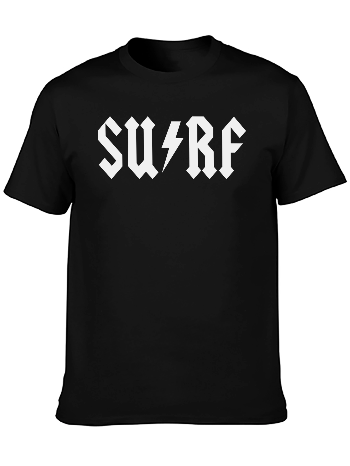 Surf Rock Style Black T-Shirt