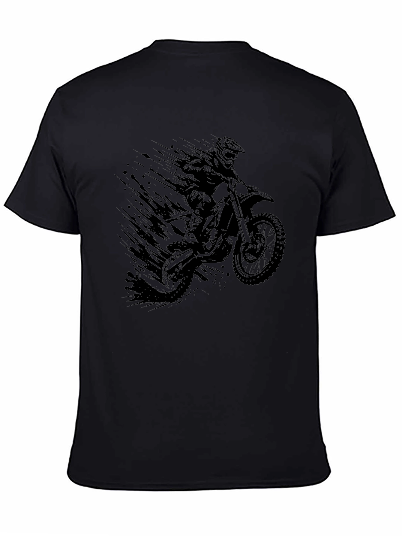 Motorcross Rider Graphic T-Shirt - Black