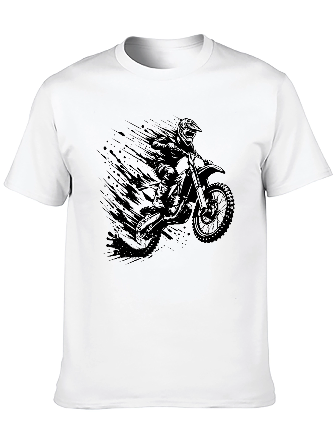 Motorcross Rider Graphic T-Shirt - Black