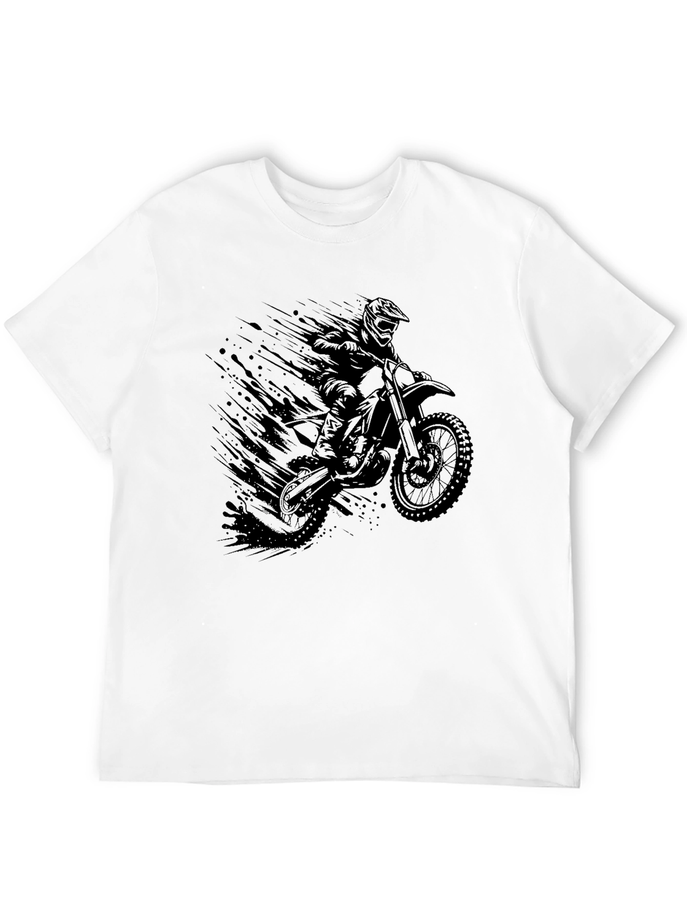 Motorcross Rider Graphic T-Shirt - Black