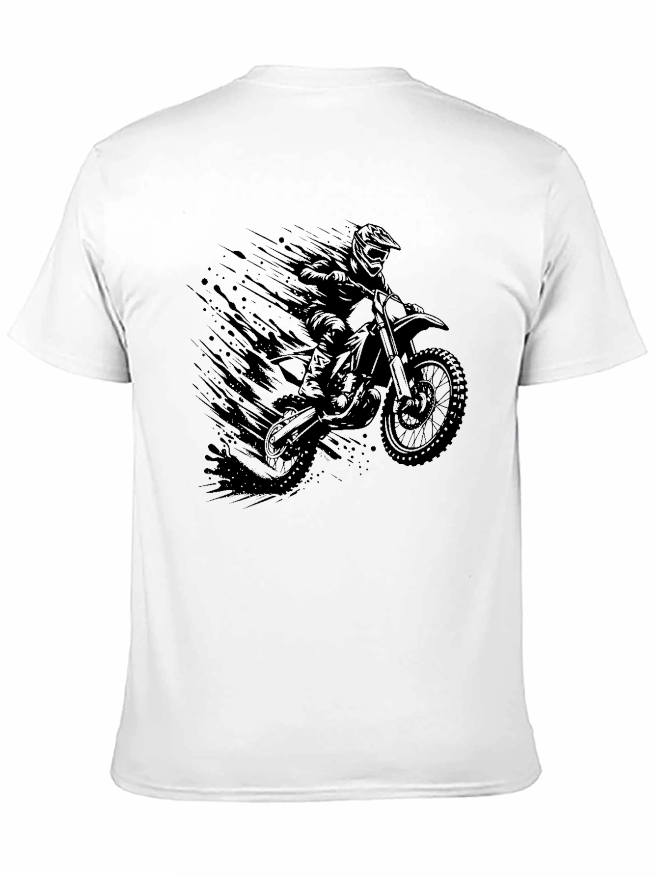 Motorcross Rider Graphic T-Shirt - Black