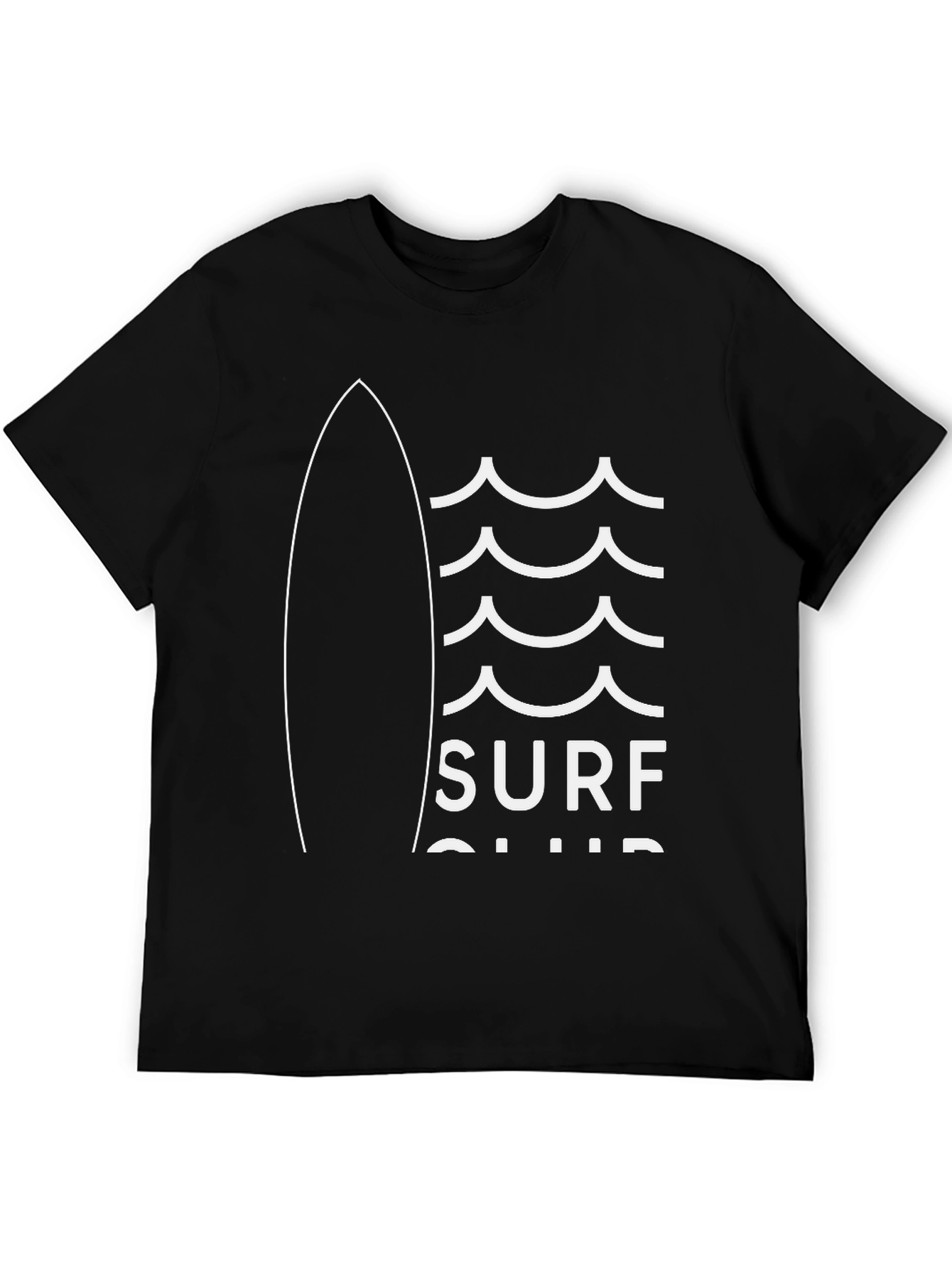 Surf Club Graphic T-Shirt | Cool Black Tee