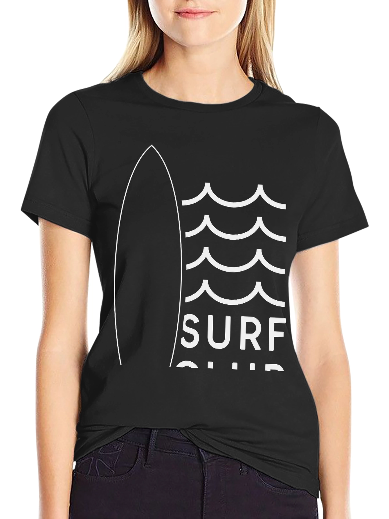 Surf Club Graphic T-Shirt | Cool Black Tee