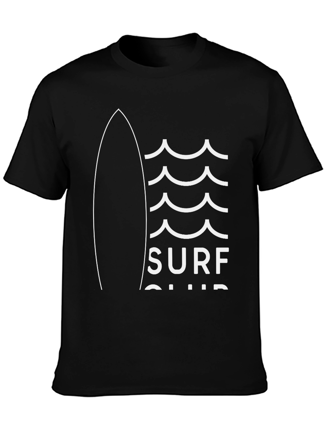 Surf Club Graphic T-Shirt | Cool Black Tee