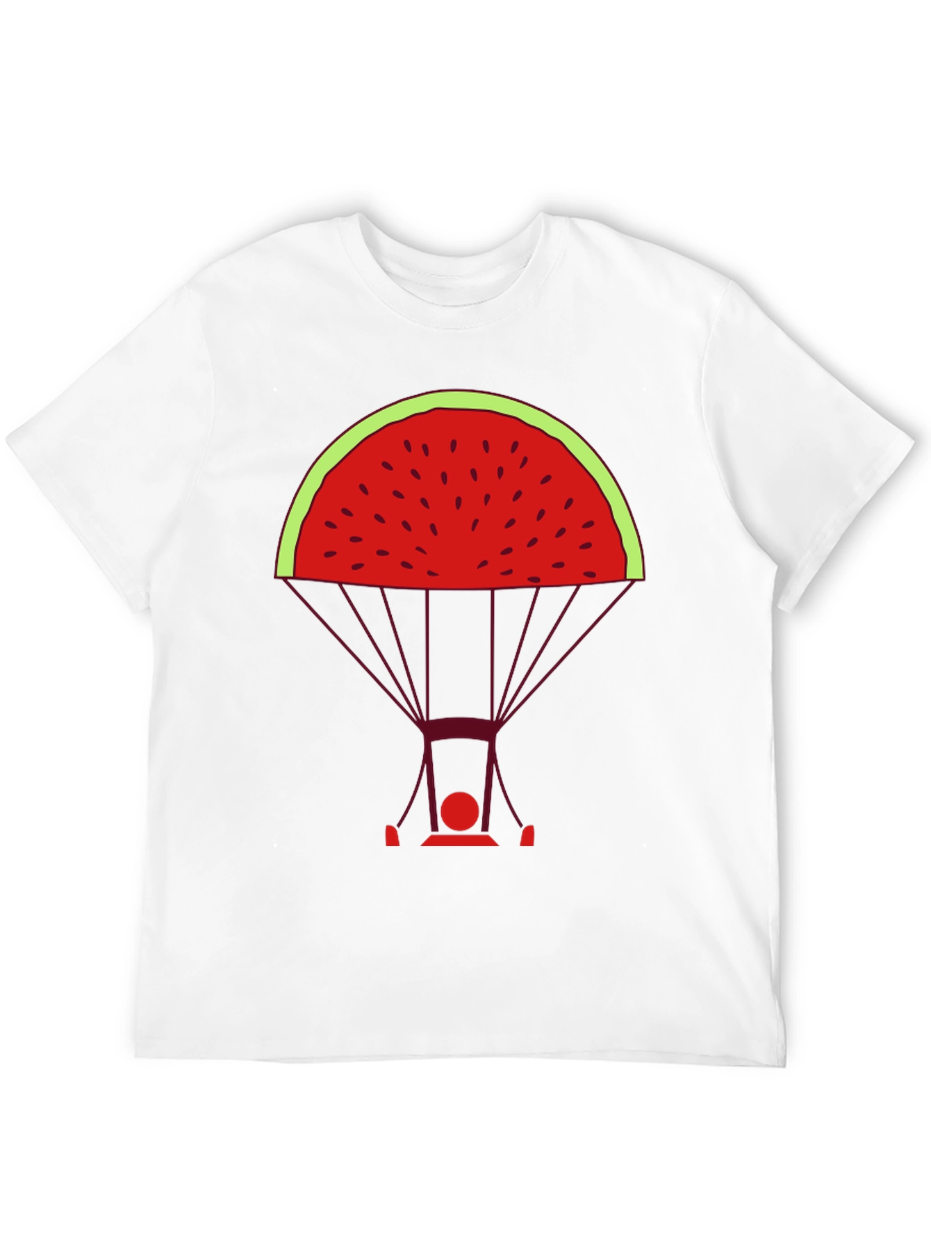 Watermelon Parachute Graphic Tee - Unique & Stylish