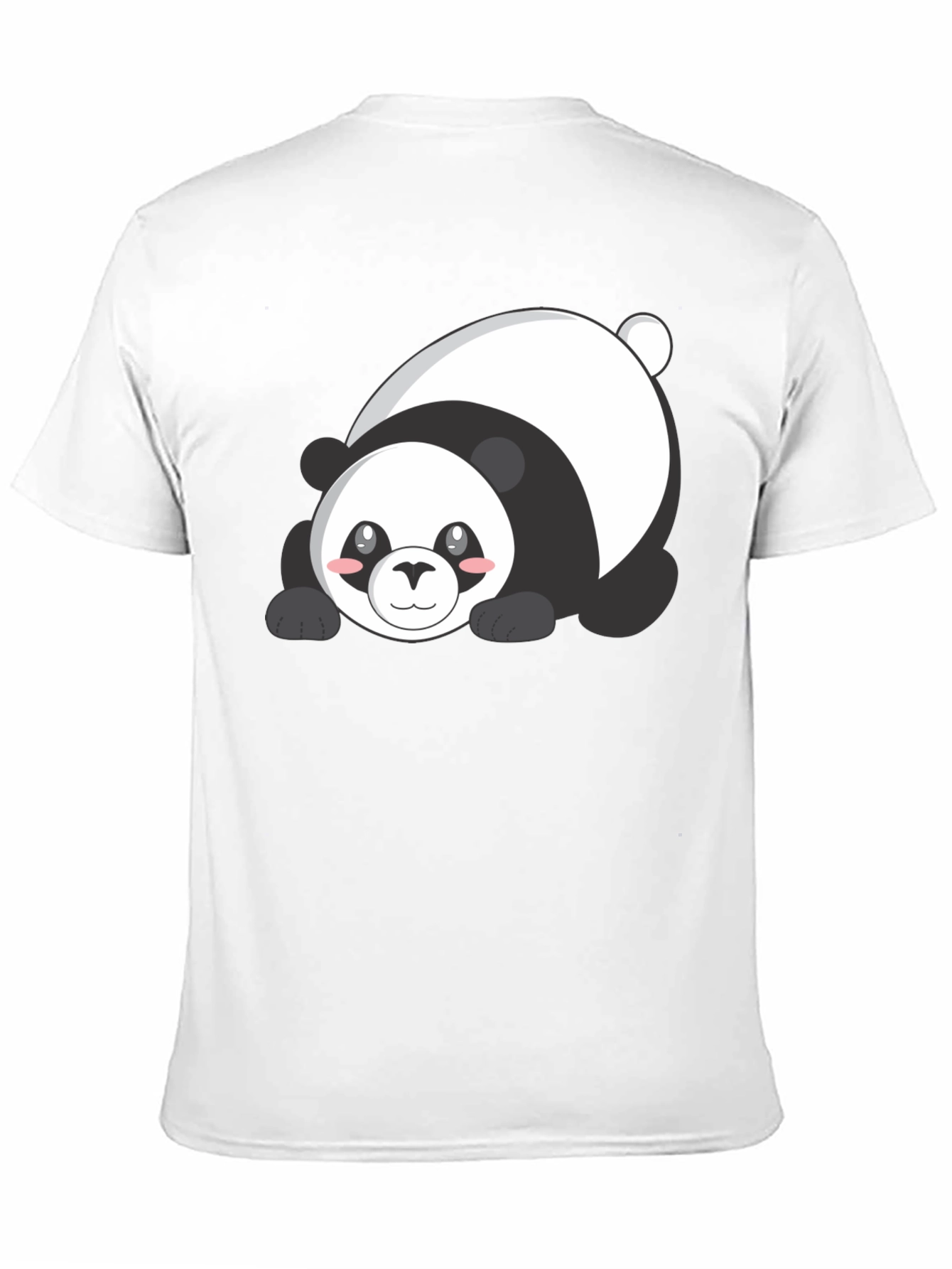Cute Panda Graphic T-Shirt - Black