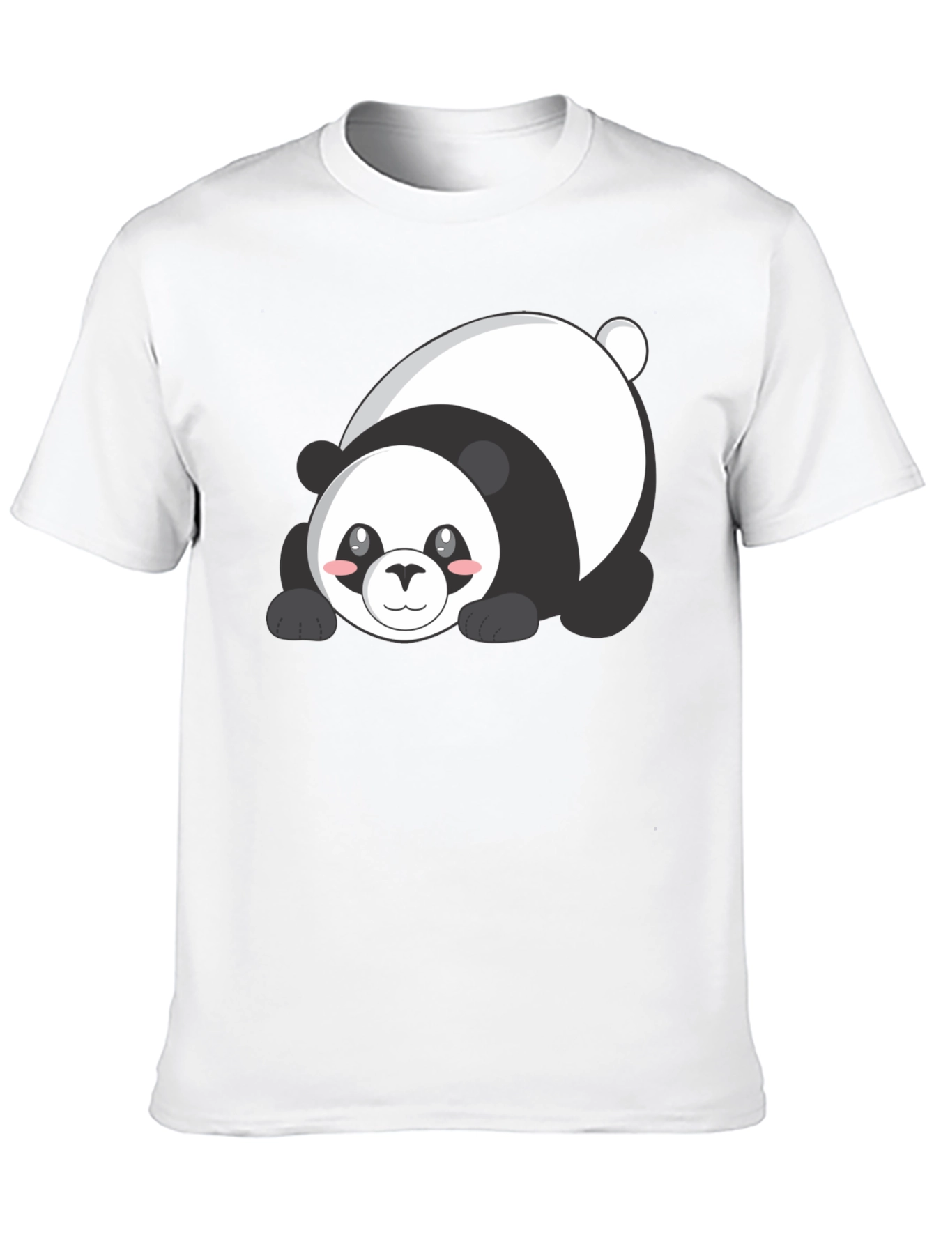 Cute Panda Graphic T-Shirt - Black
