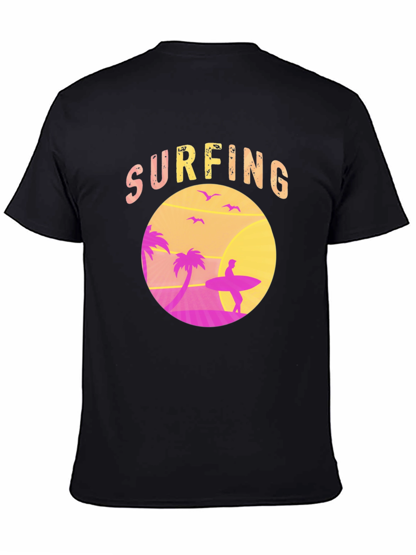 Surfing Sunset T-Shirt Tropical Beach Tee