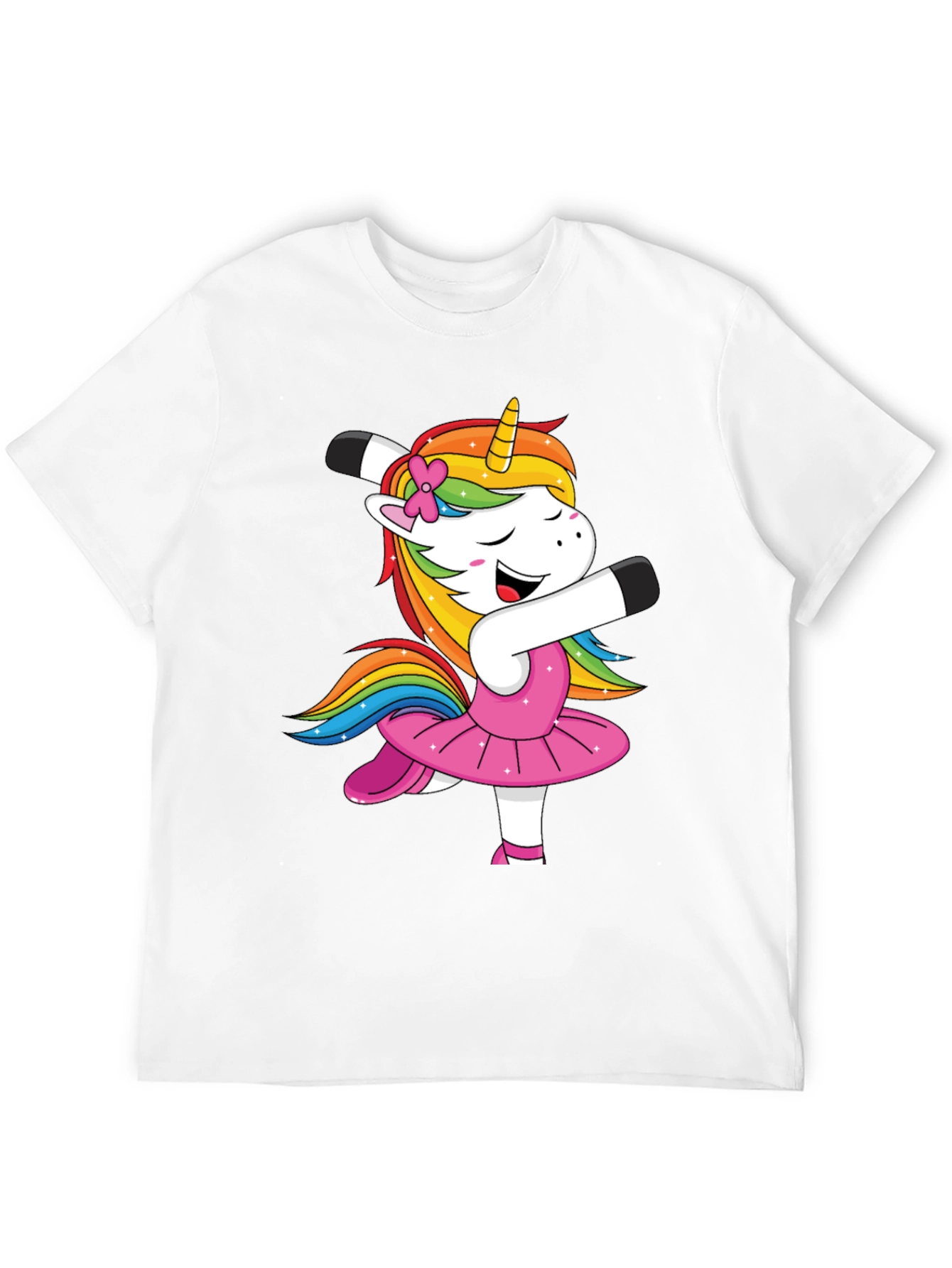 Dancing Unicorn T-Shirt - Rainbow Mane