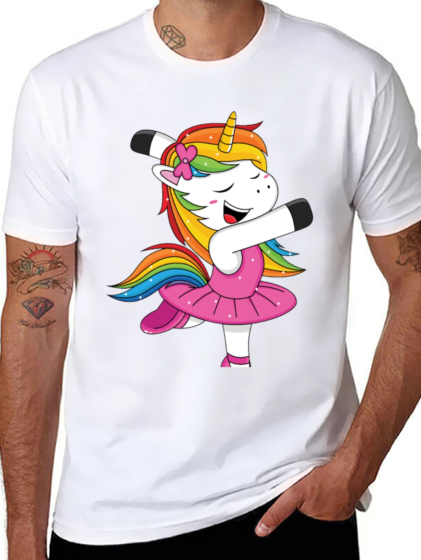 Dancing Unicorn T-Shirt - Rainbow Mane
