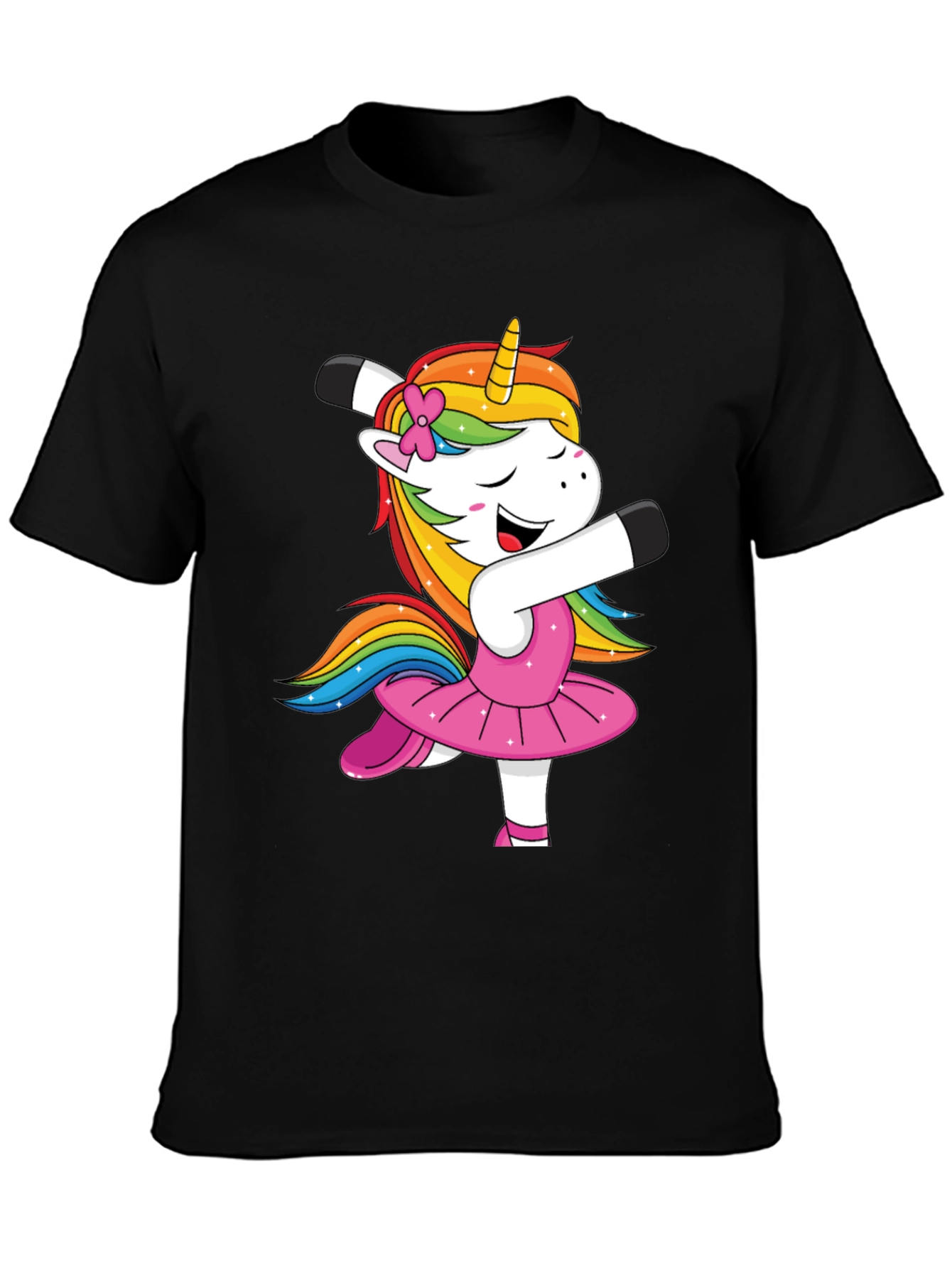 Dancing Unicorn T-Shirt - Rainbow Mane