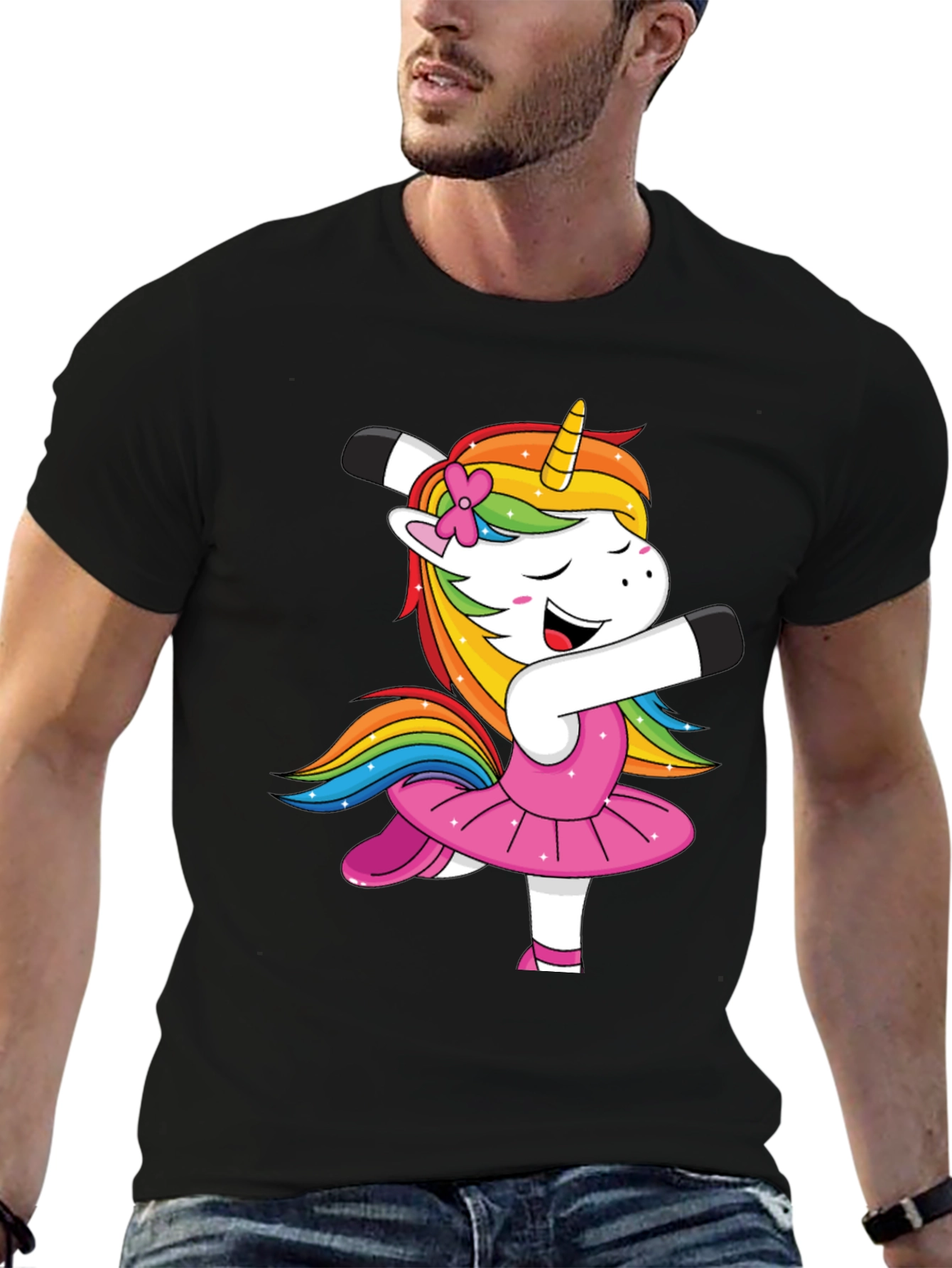 Dancing Unicorn T-Shirt - Rainbow Mane