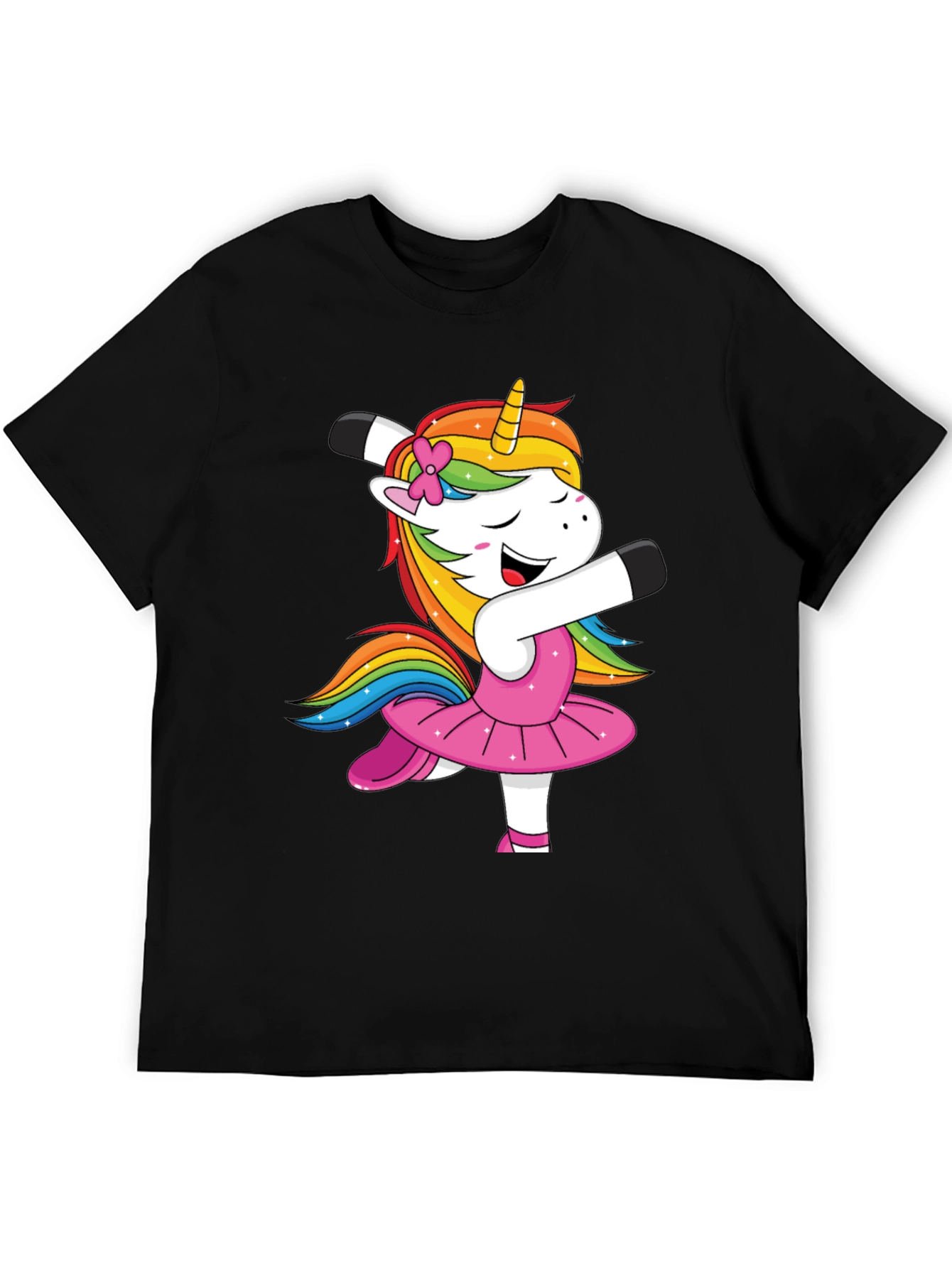 Dancing Unicorn T-Shirt - Rainbow Mane