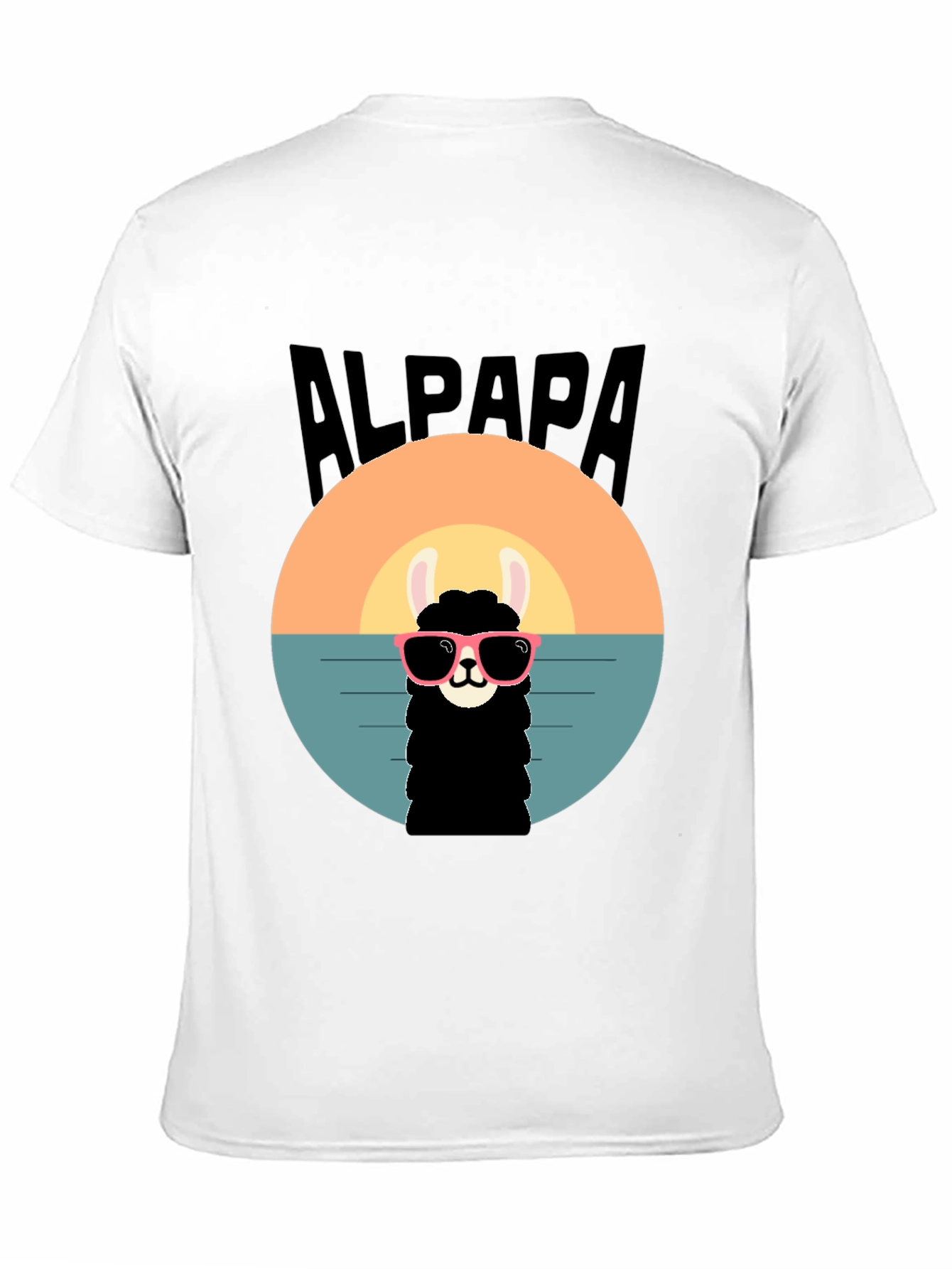 Cool Alpaca Sunset T-Shirt - Soft Cotton Tee