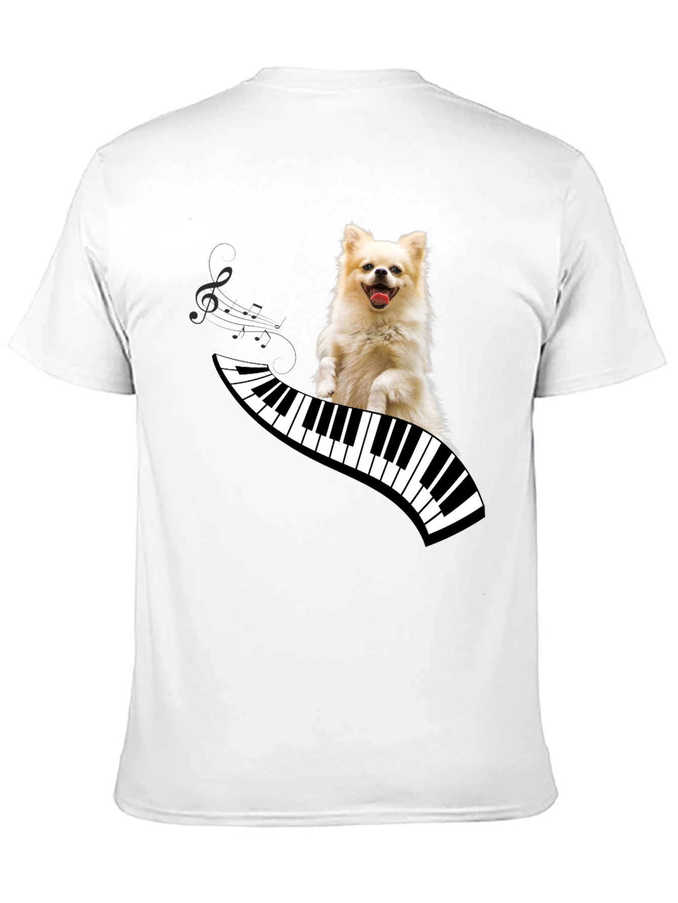 Dog Playing Piano T-Shirt - Unique Graphic Tee