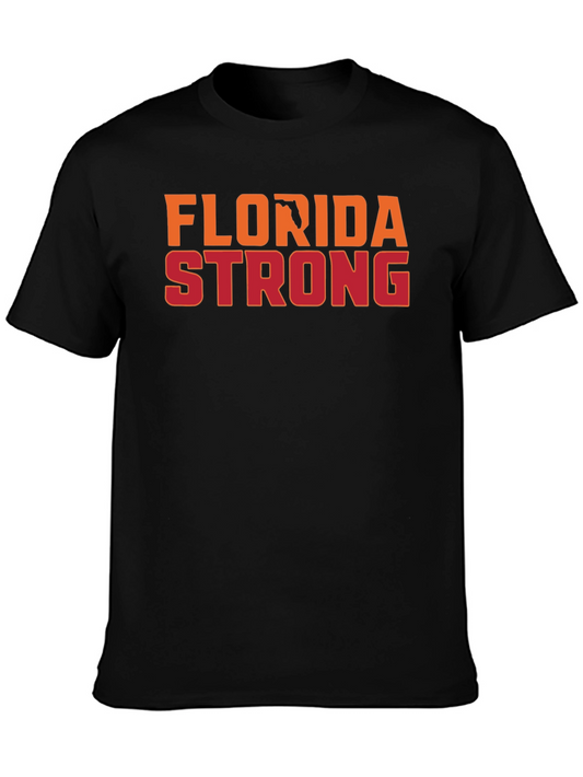 Florida Strong Graphic Tee - Black Cotton