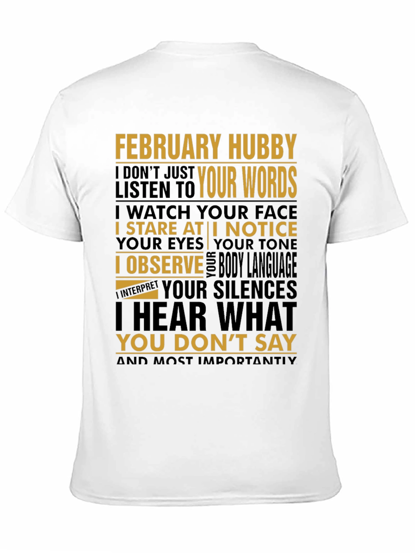 February Hubby Graphic T-Shirt