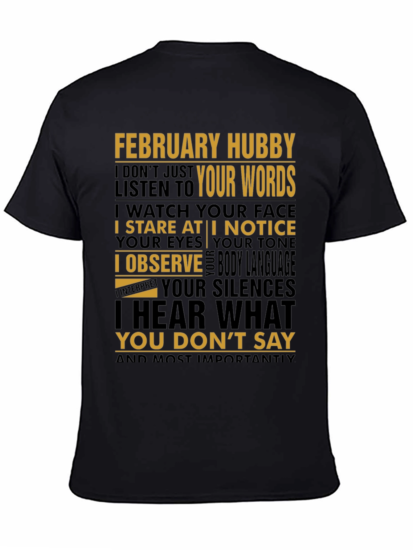 February Hubby Graphic T-Shirt