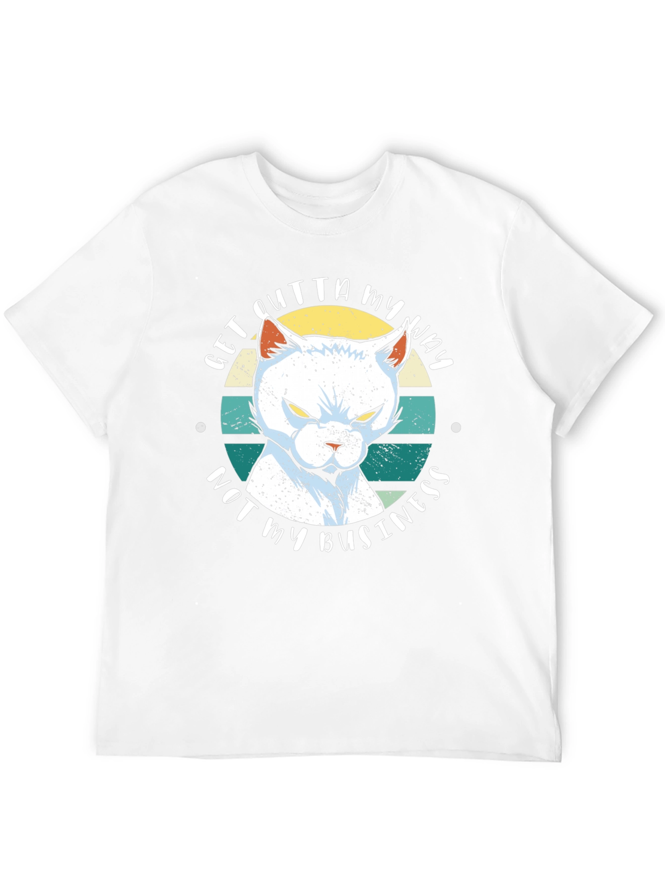 Sarcastic Cat Graphic T-Shirt - Get Outta My Way