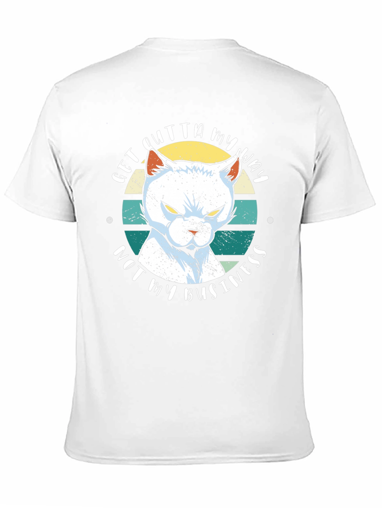 Sarcastic Cat Graphic T-Shirt - Get Outta My Way