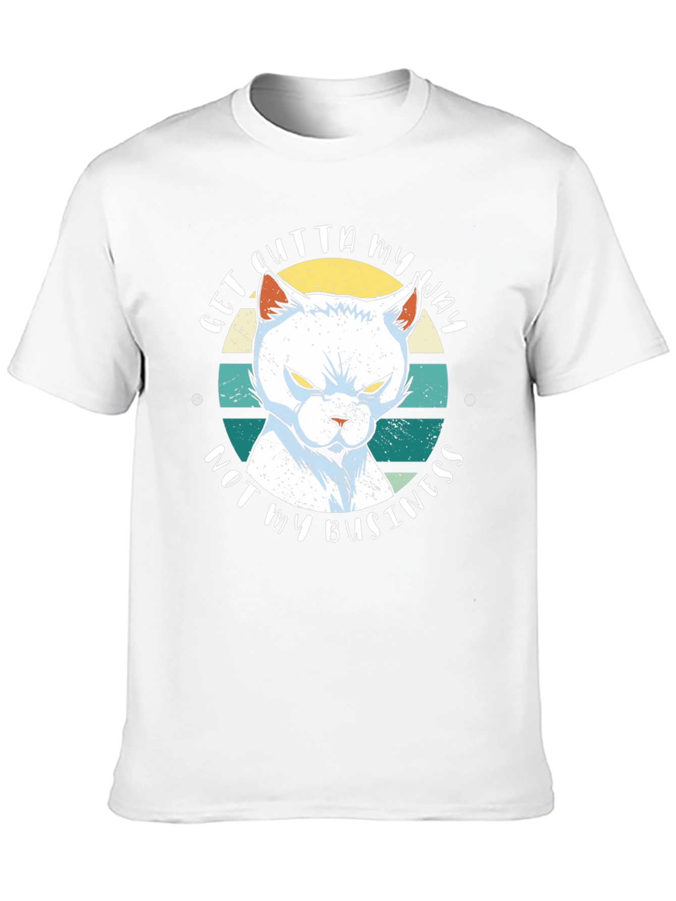 Sarcastic Cat Graphic T-Shirt - Get Outta My Way