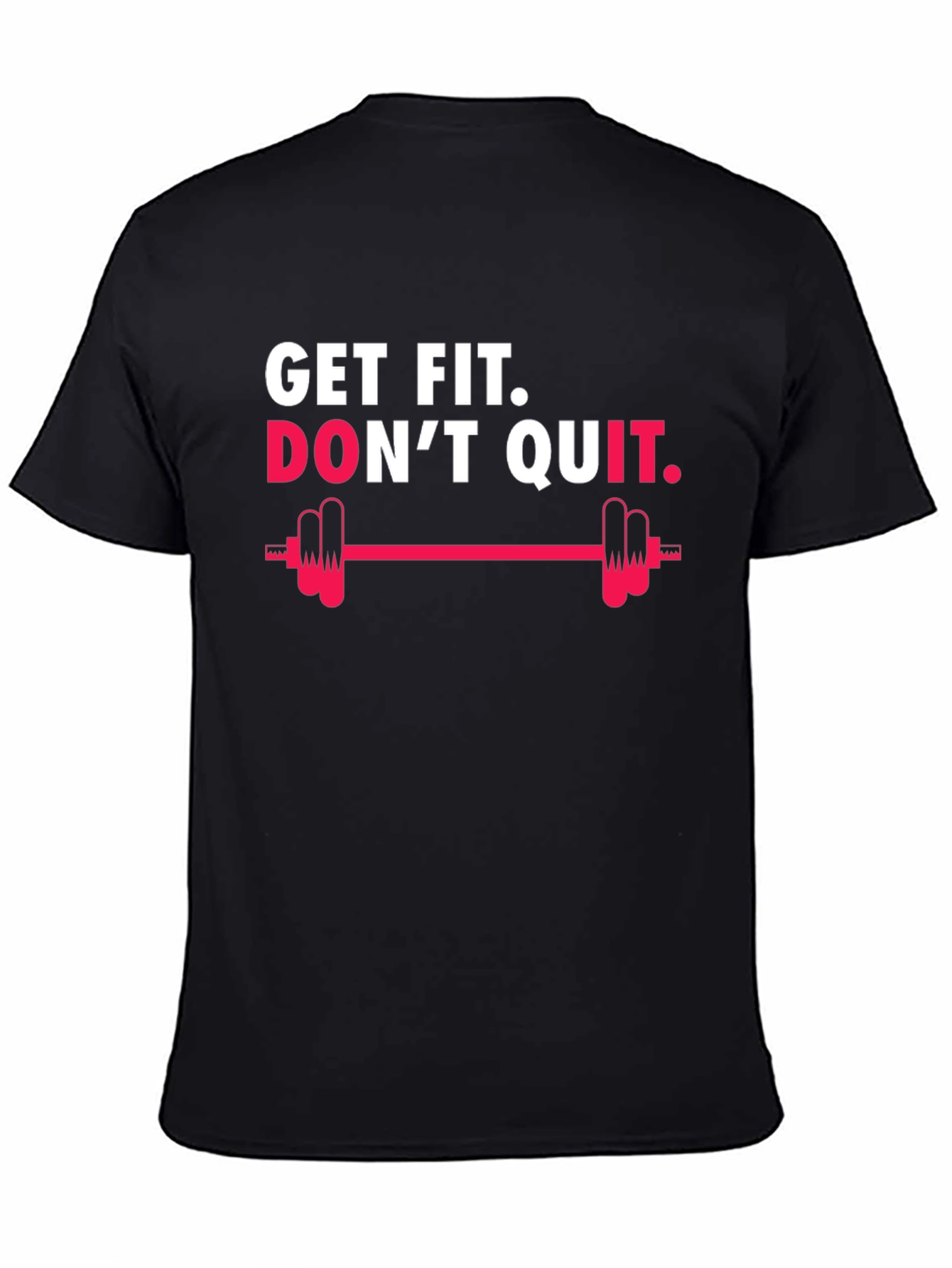Get Fit Dont Quit Black Graphic Tee