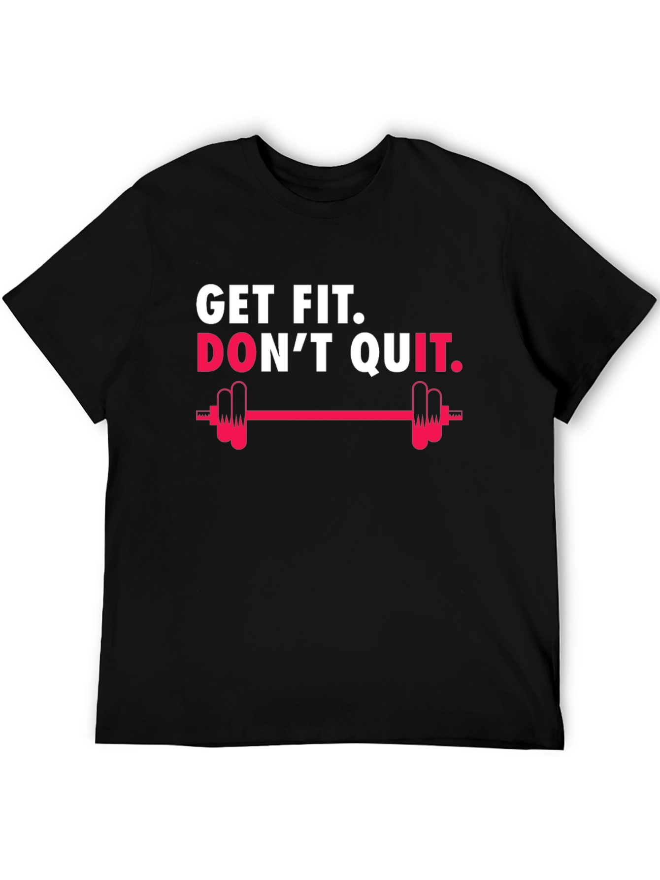 Get Fit Dont Quit Black Graphic Tee