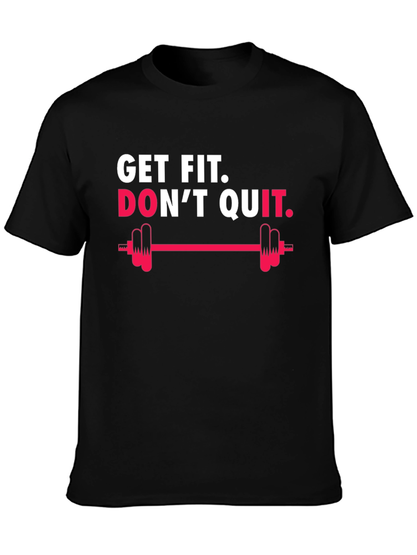 Get Fit Dont Quit Black Graphic Tee