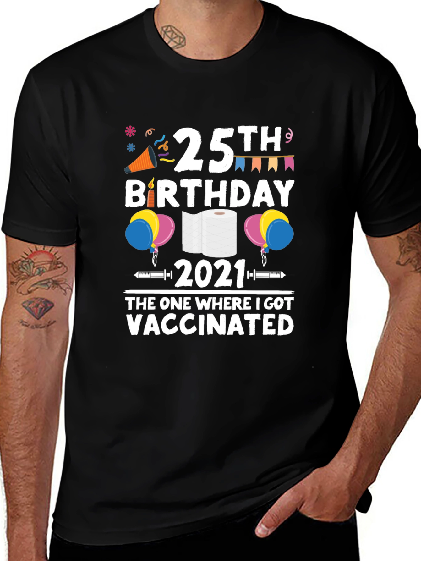 25th Birthday 2021 Vaccinated T-Shirt