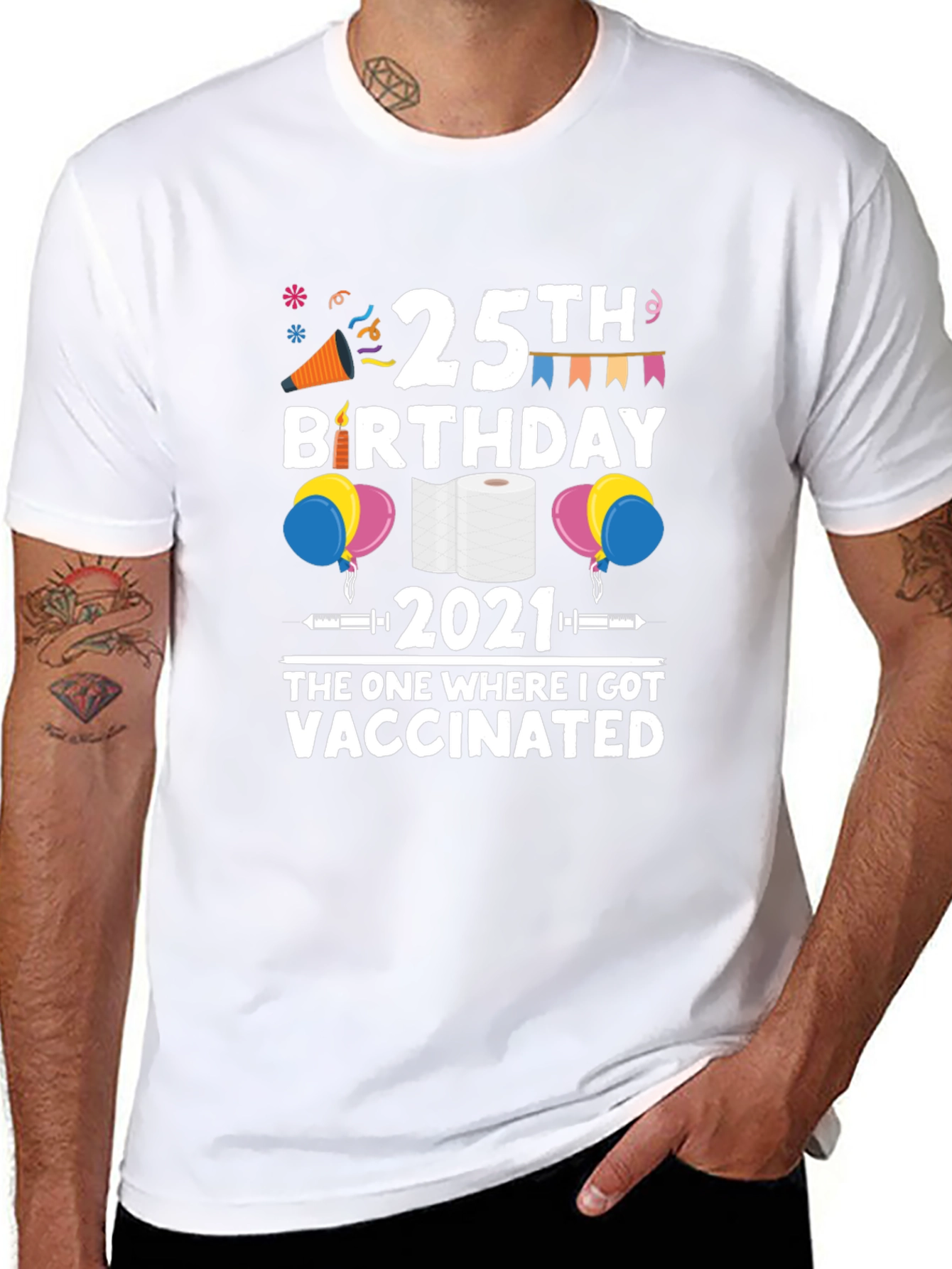 25th Birthday 2021 Vaccinated T-Shirt