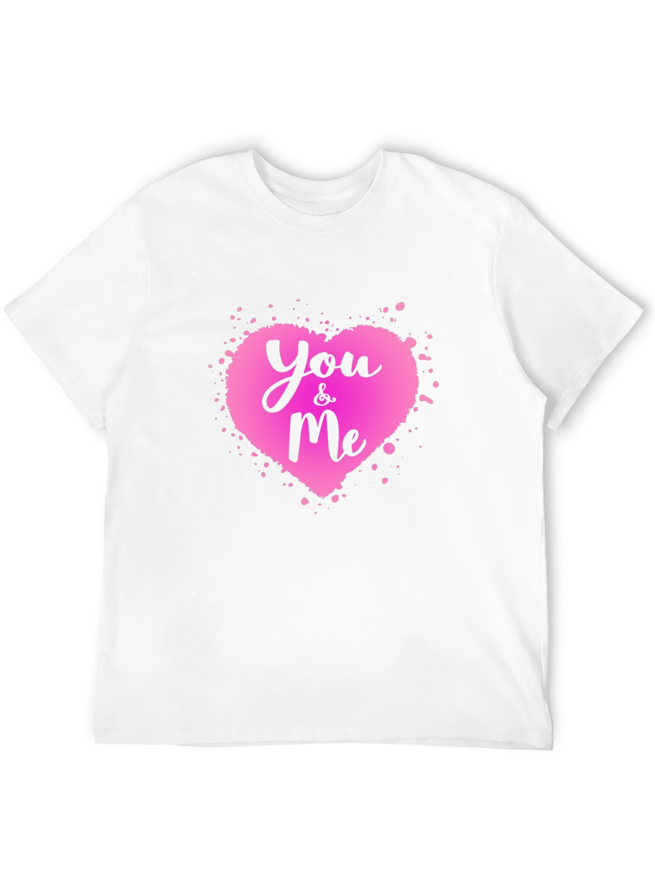 You & Me Heart Graphic Tee - Black
