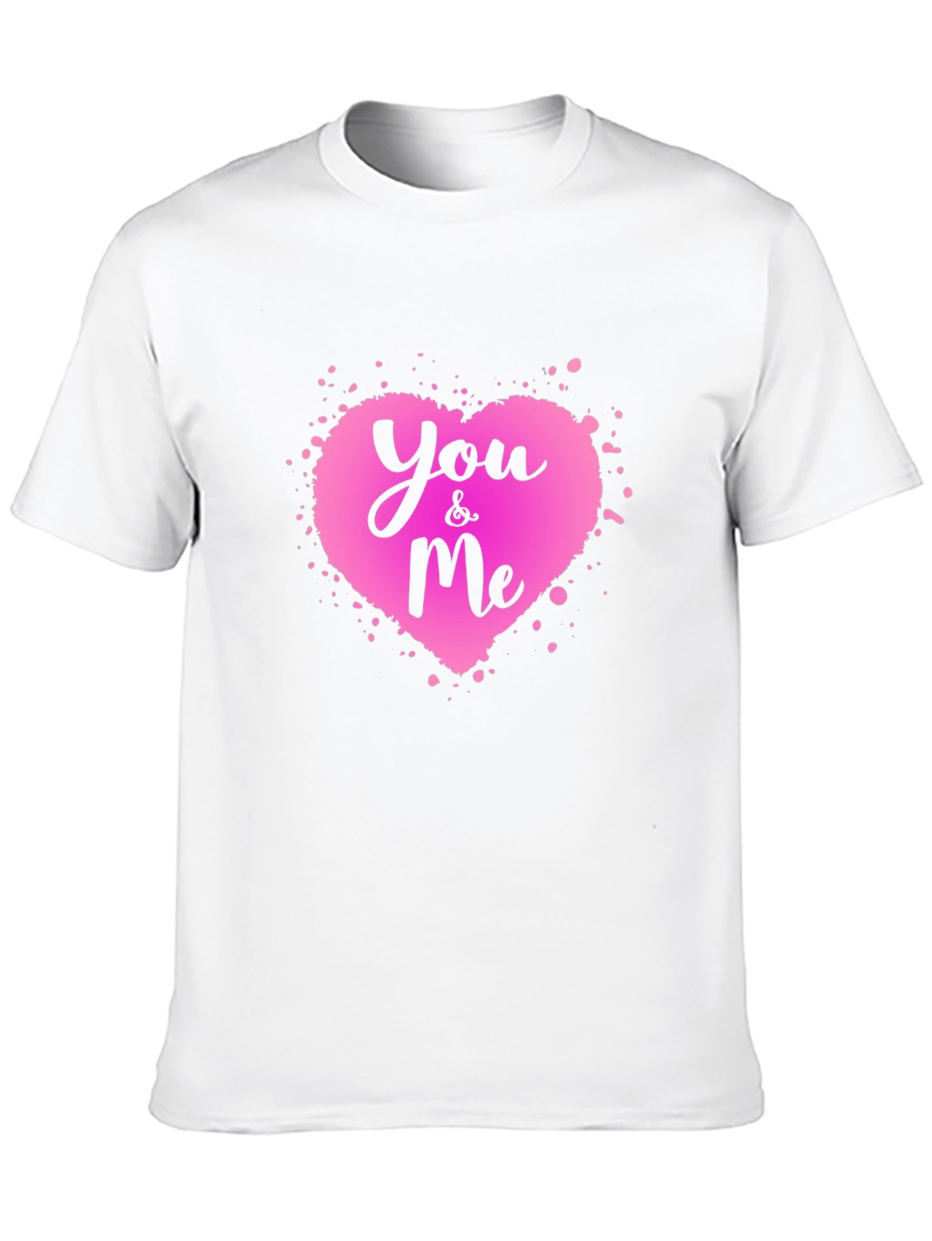 You & Me Heart Graphic Tee - Black