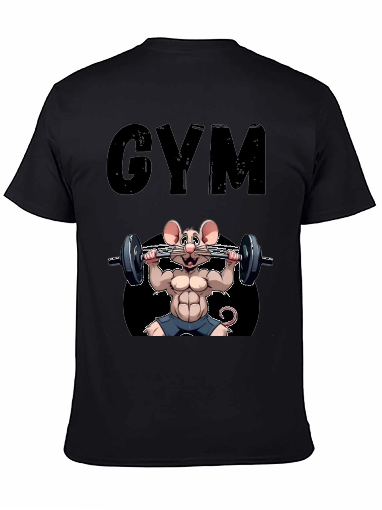 Gym Rat Mouse Graphic T-Shirt