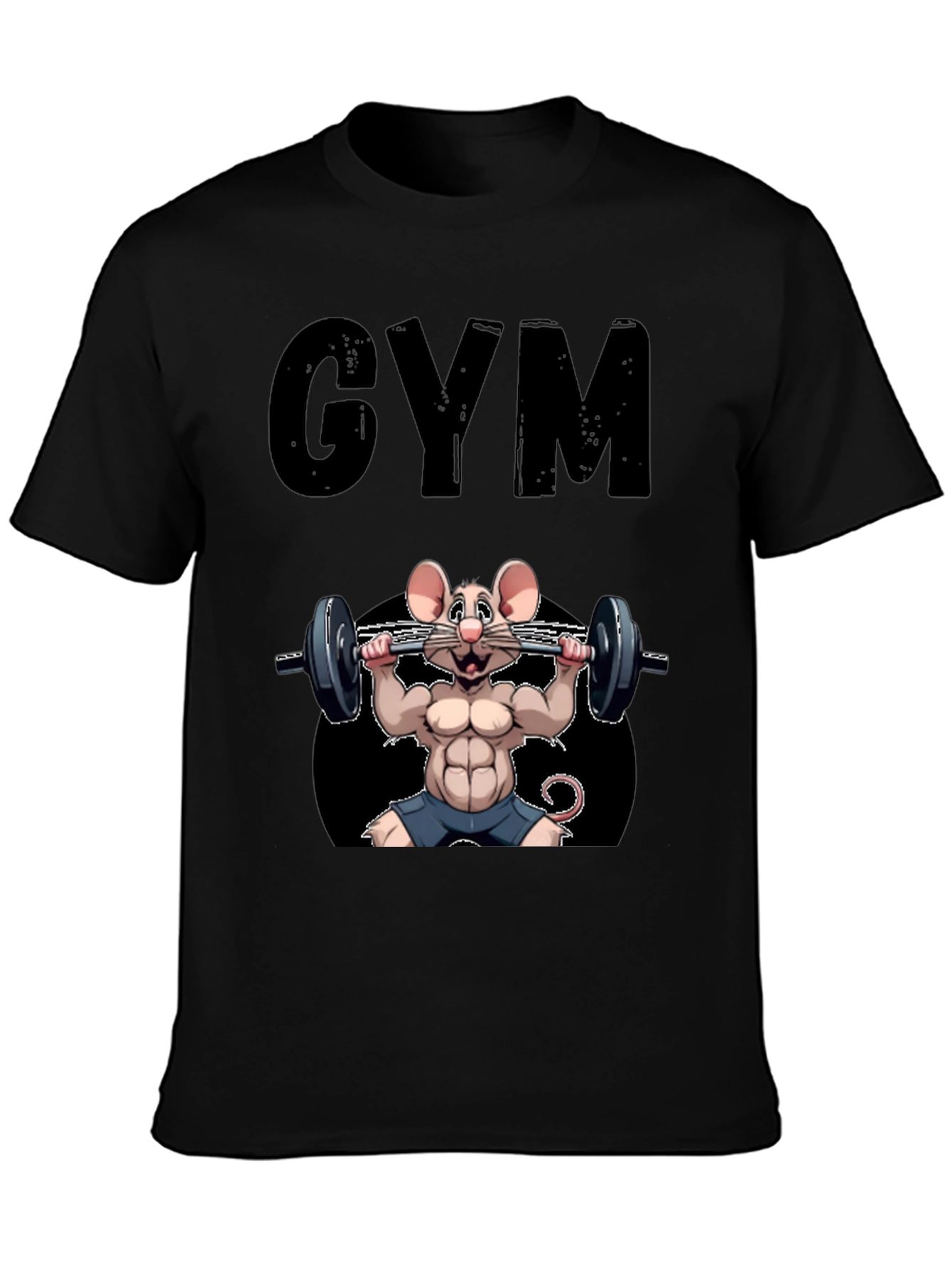 Gym Rat Mouse Graphic T-Shirt