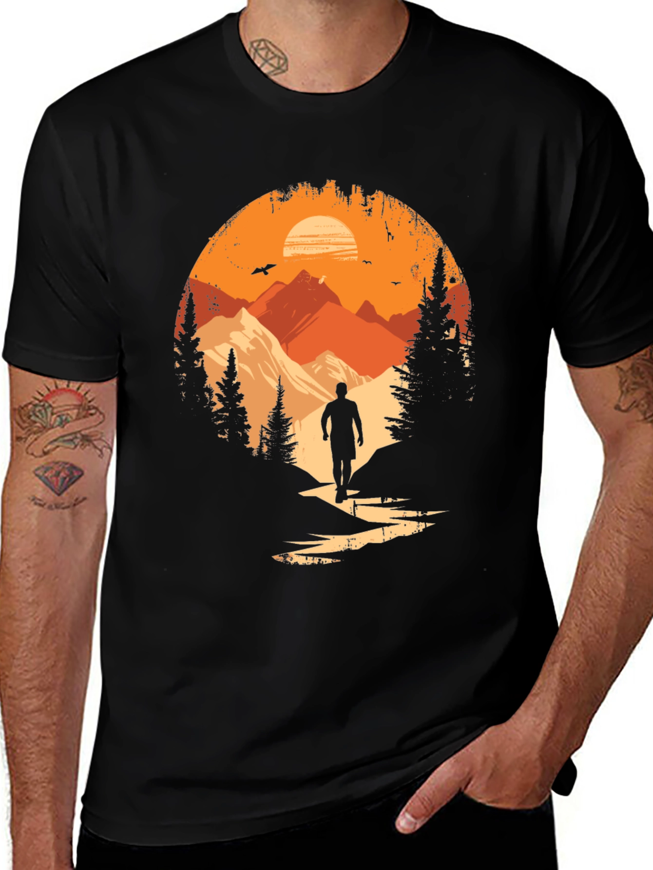 Nature Explorer Black Graphic Tee