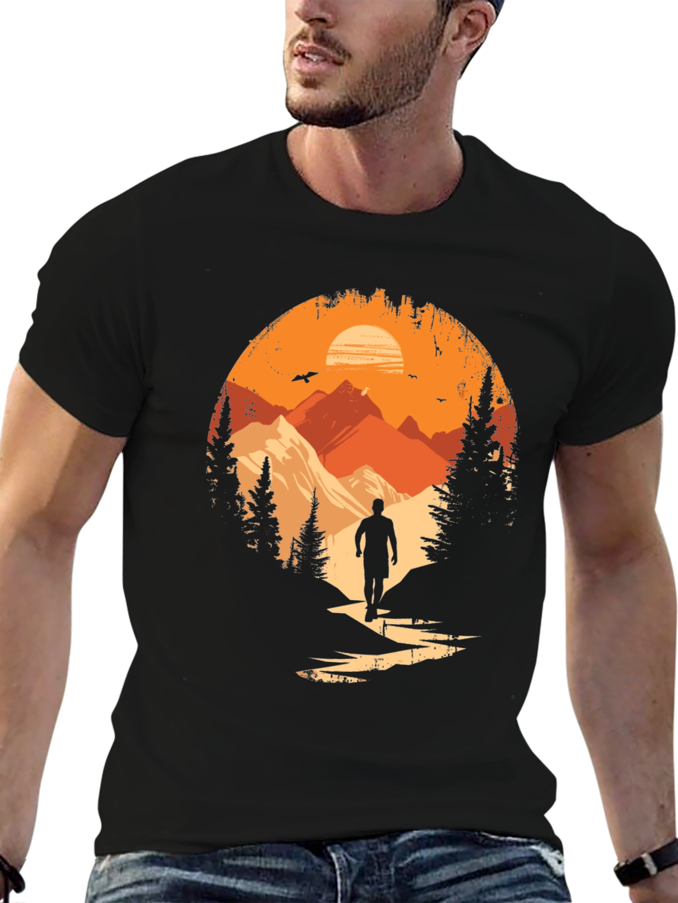 Nature Explorer Black Graphic Tee