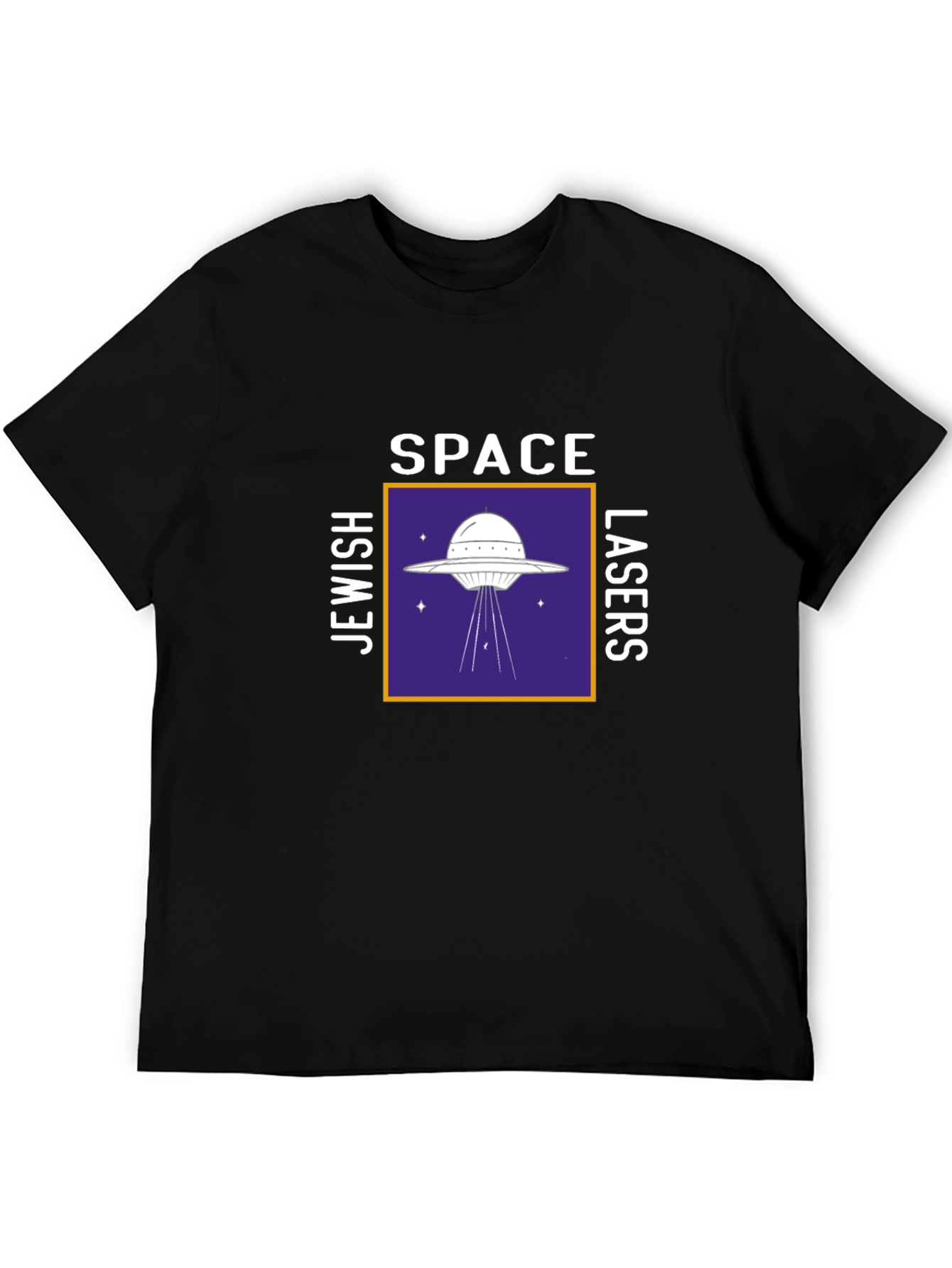 Space Jewish Lasers UFO Graphic Tee Shirt