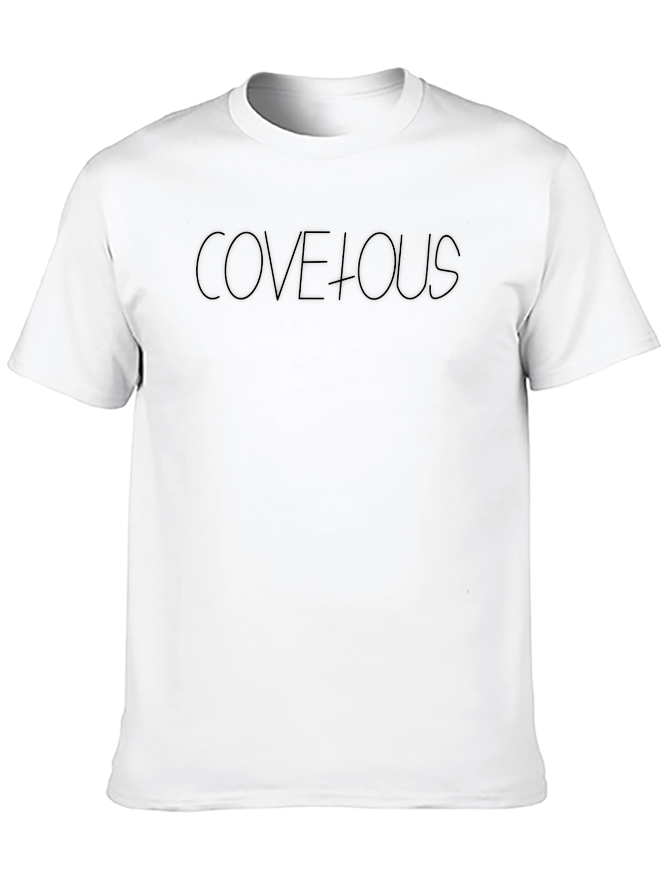 Covetous Black Graphic Tee - Mens Casual Shirt