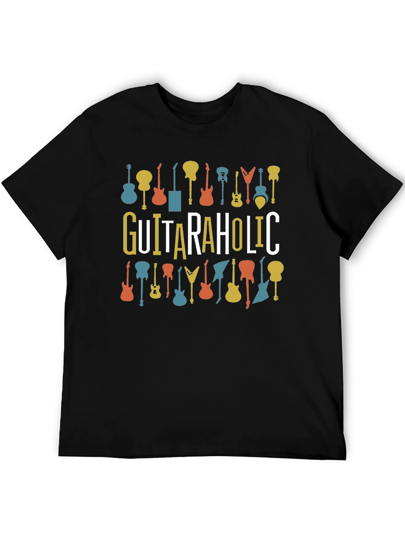 Guitaraholic Graphic Tee - Music Lovers T-Shirt